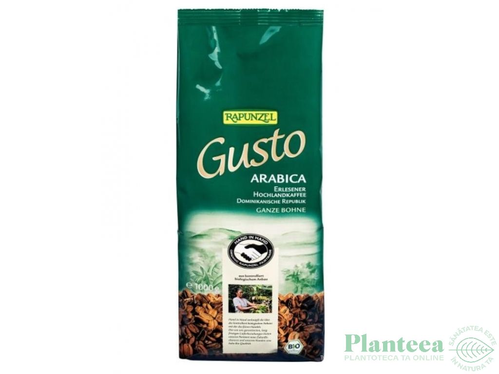 Cafea boabe arabica Gusto eco 1kg - RAPUNZEL