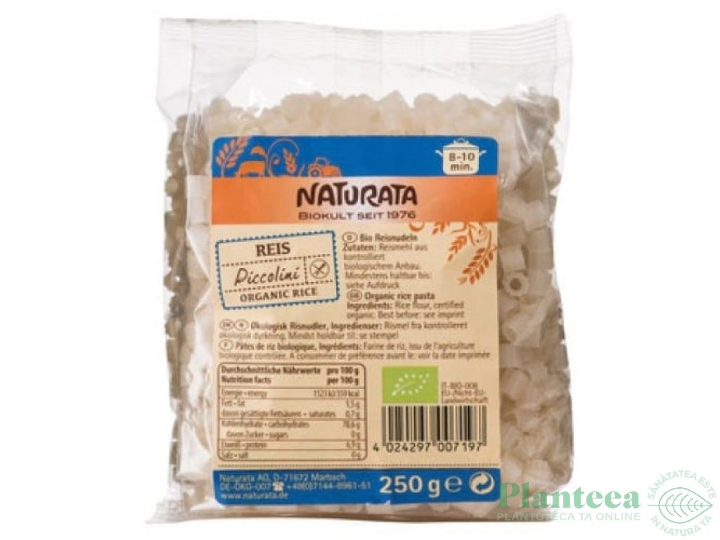 Paste ditali piccolini orez 250g - NATURATA