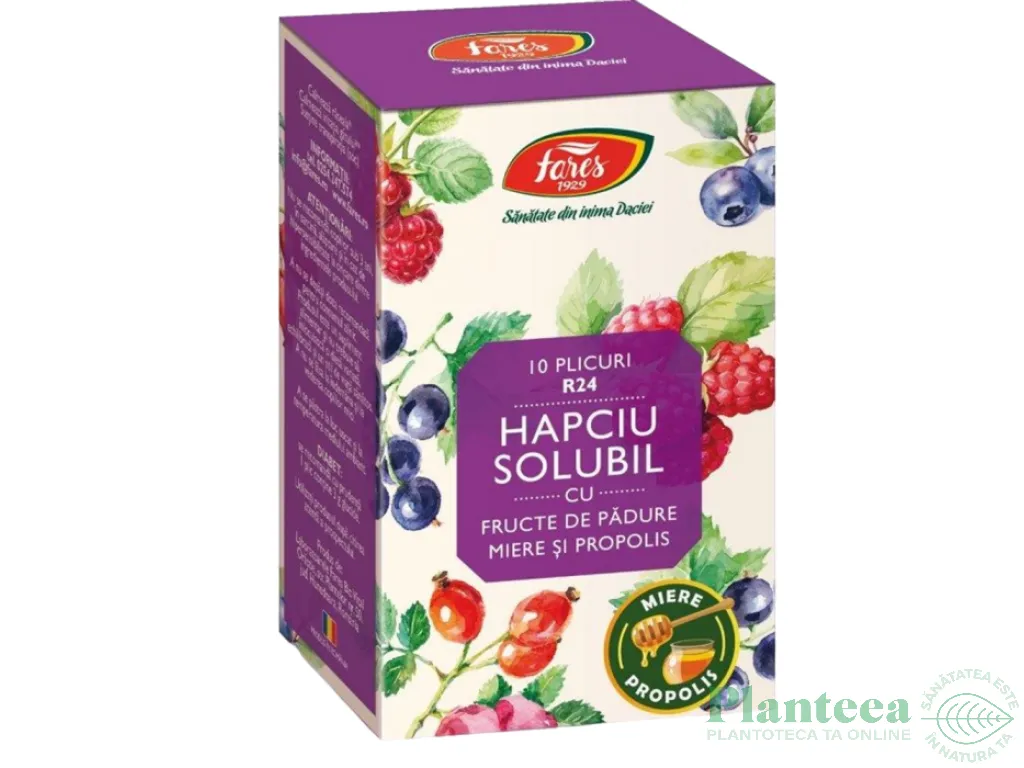 Hapciu [raceala gripa] solubil fructe padure miere propolis 10pl - FARES