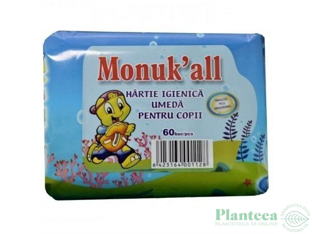 Servetele umede copii 60b - MONUK`ALL