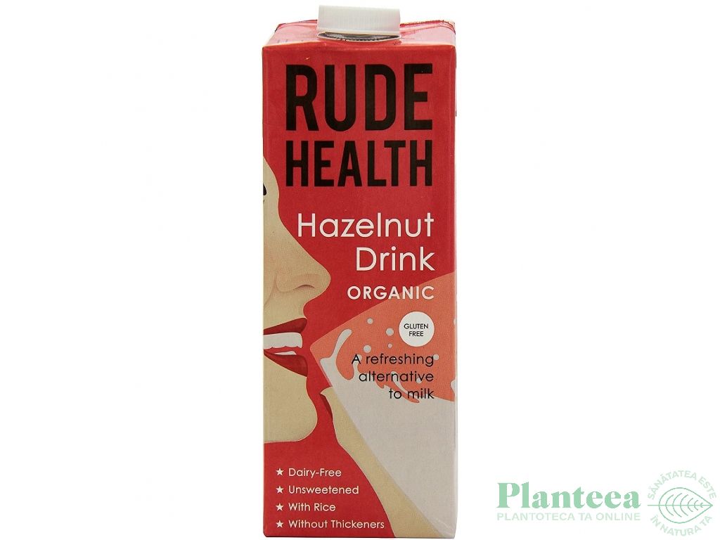 Lapte alune fara gluten eco 1L - RUDE HEALTH