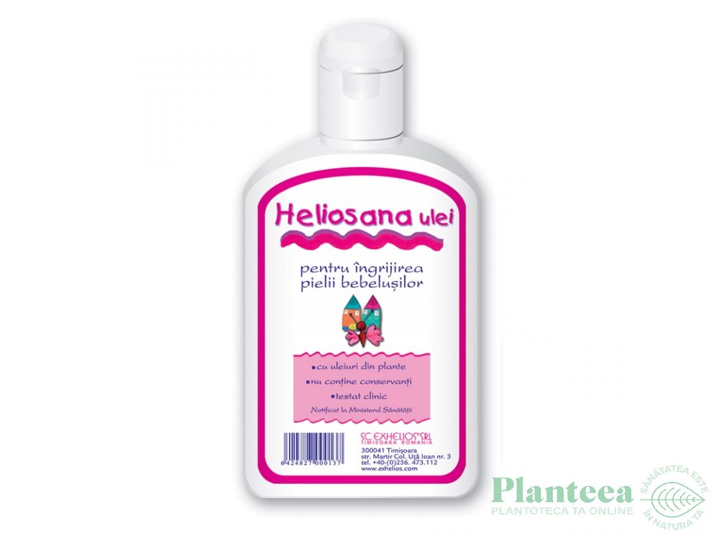 Ulei ingrijirea pielii bebe Heliosana 150ml - ALIPHIA