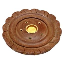 Suport lemn rotund pt betisoare conuri parfumate 1b - HEM