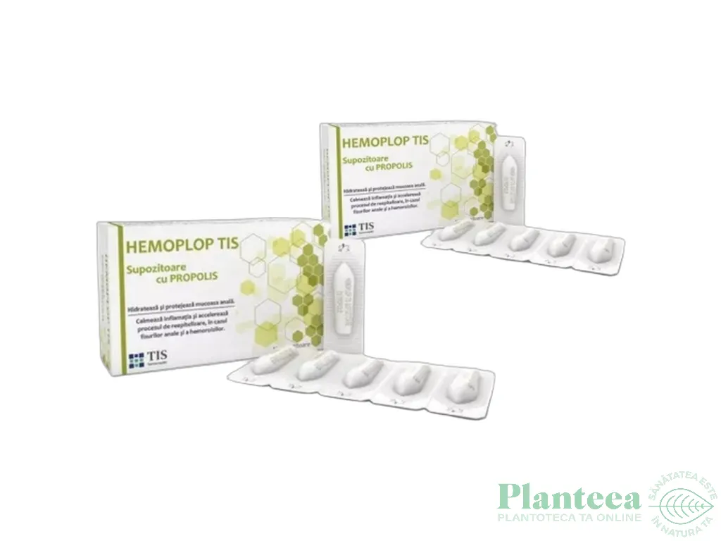 Set Supozitoare propolis Hemoplop 2x10b - TIS