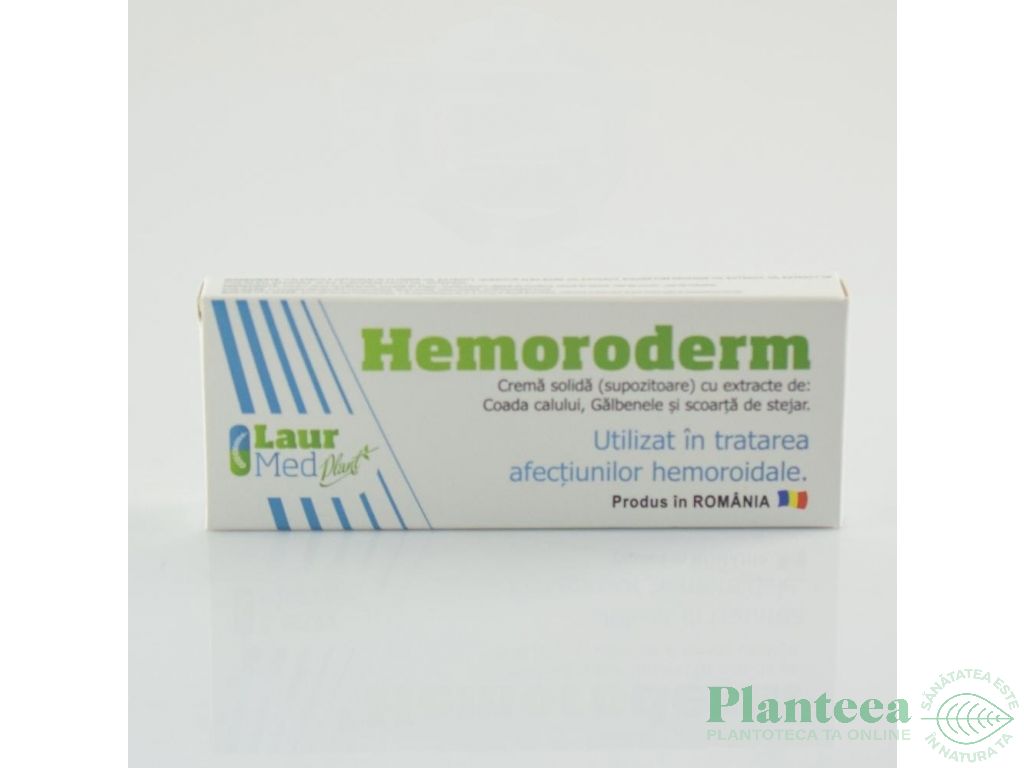 Supozitoare Hemoroderm 10x1,5g - LAUR MED