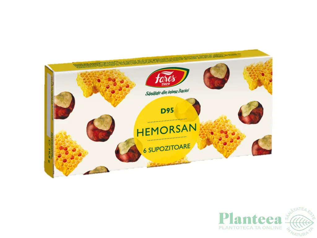 Supozitoare Hemorsan 6x1,8g - FARES