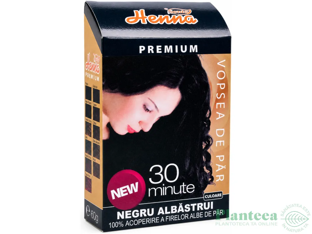 Henna negru albastrui Sonia Premium 60g - KIAN COSMETICS