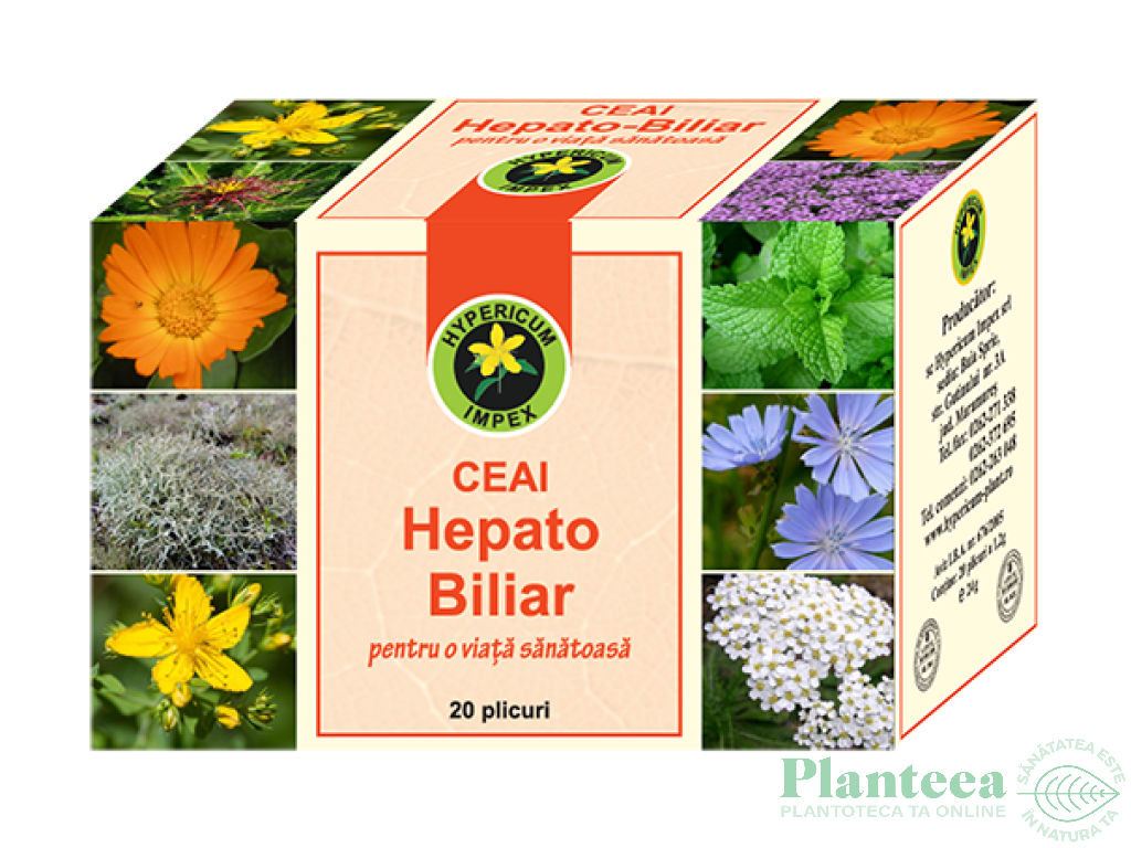 Ceai hepato biliar 20dz - HYPERICUM PLANT
