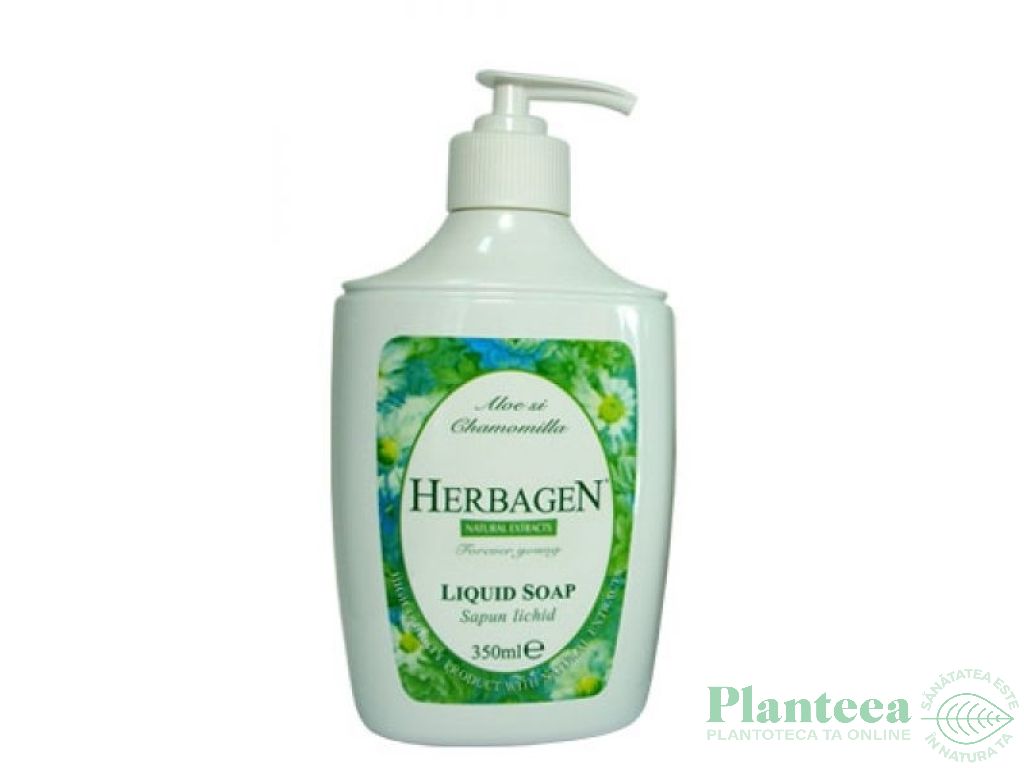 Sapun lichid maini aloe musetel 350ml - HERBAGEN