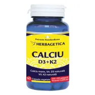 Calciu Mg Se Si Zn D3 60cps - HERBAGETICA