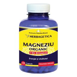 Magneziu organic B complex 120cps - HERBAGETICA
