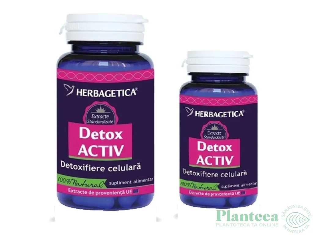 Pachet Detox activ 60+10cps - HERBAGETICA
