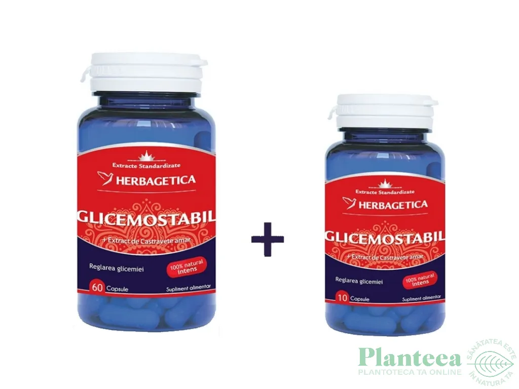 Pachet Glicemostabil 60+10cps - HERBAGETICA