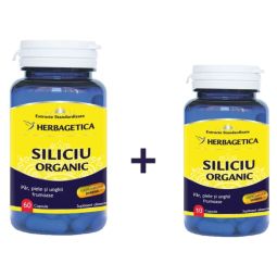 Pachet Siliciu organic 60+10cps - HERBAGETICA