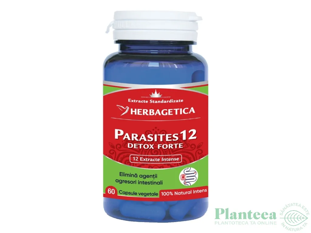 Parasites 12 detox forte 60cps - HERBAGETICA