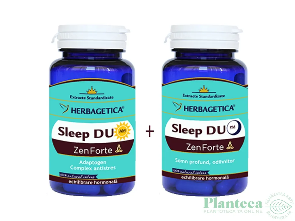 Pachet Sleep Duo AM+PM ZenForte 2x30cps - HERBAGETICA
