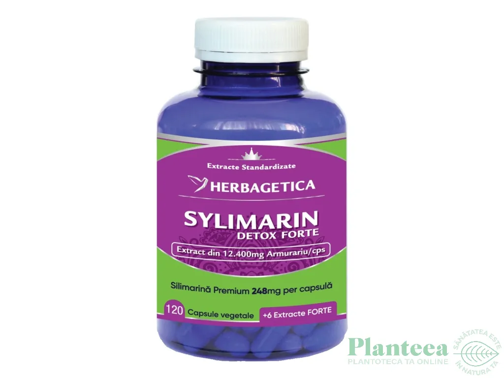 Sylimarin detox forte 120cps - HERBAGETICA