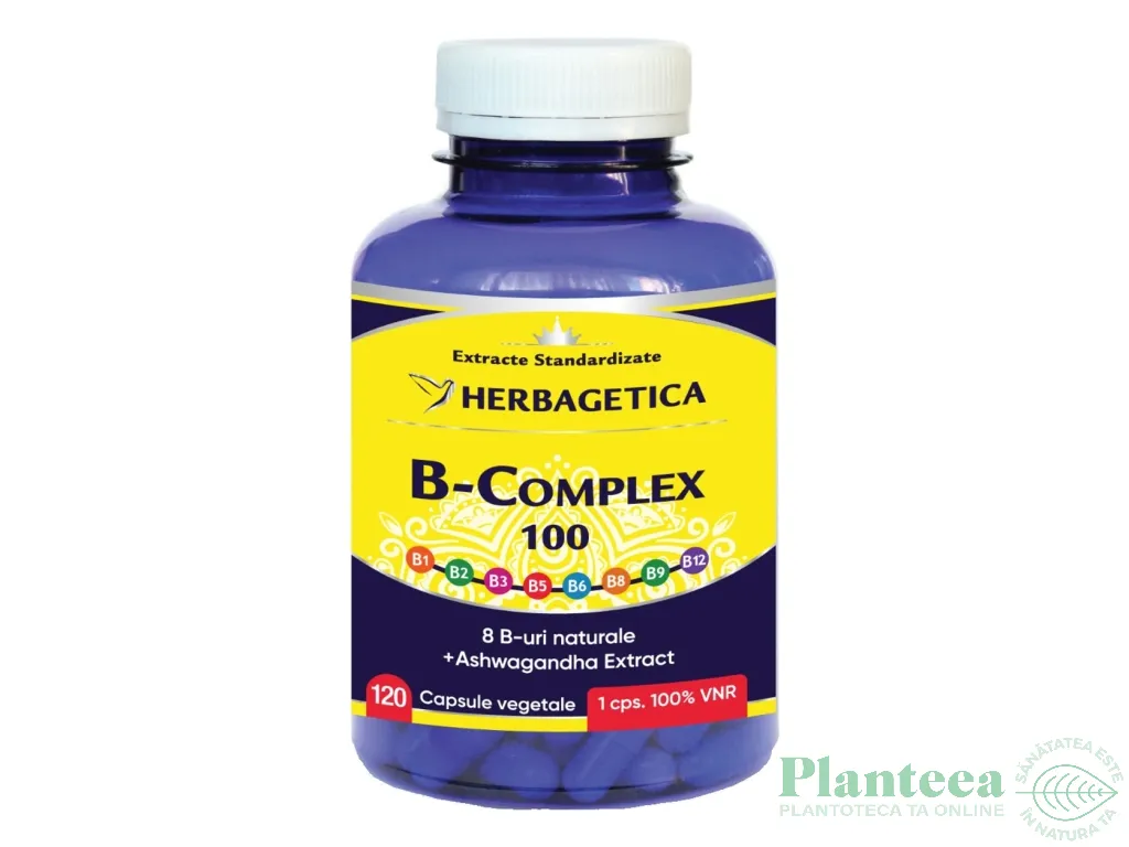 B complex 100mg 120cps - HERBAGETICA