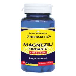 Pachet Magneziu organic B complex 60+30cps - HERBAGETICA