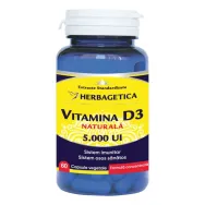 Vitamina D3 naturala 5000ui 60cps - HERBAGETICA