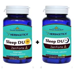 Pachet Sleep Duo AM+PM ZenForte 2x120cps - HERBAGETICA