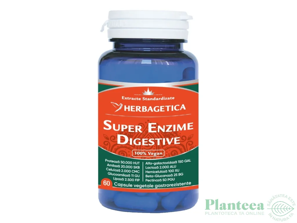 Super enzime digestive 60cps - HERBAGETICA