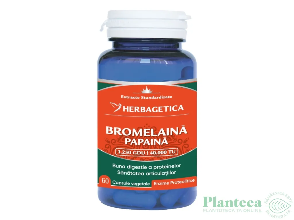 Bromelaina papaina 60cps - HERBAGETICA