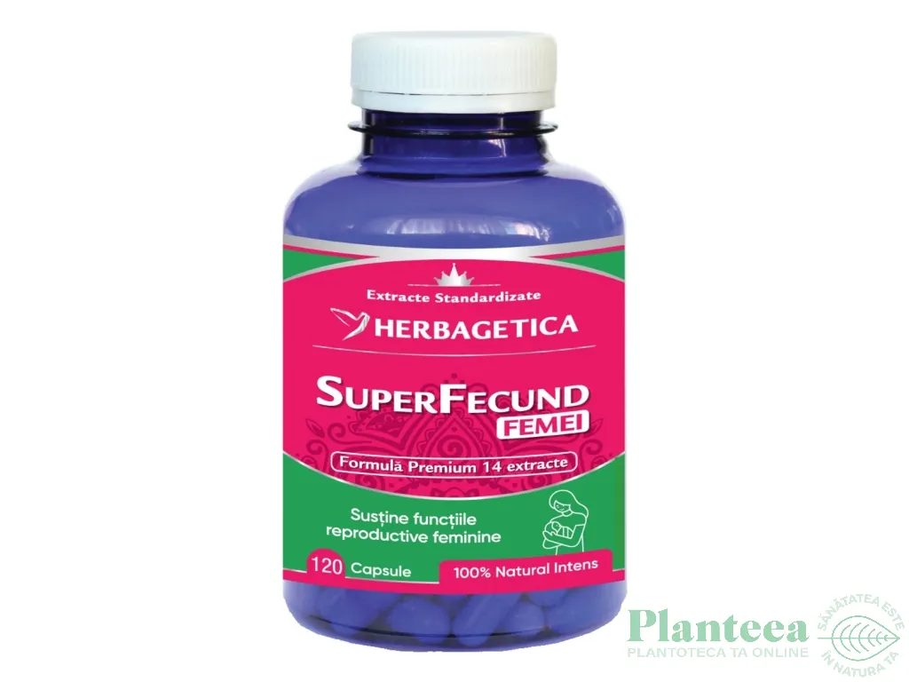 SuperFecund femei 120cps - HERBAGETICA