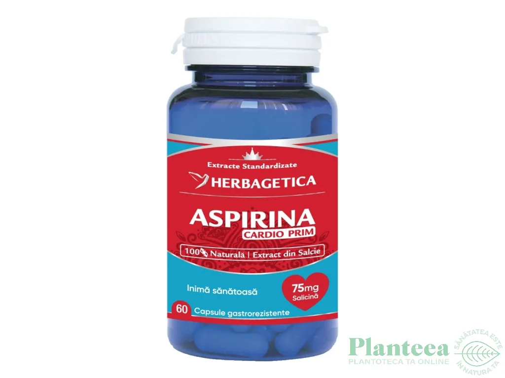 Aspirina naturala Cardio Prim 60cps - HERBAGETICA