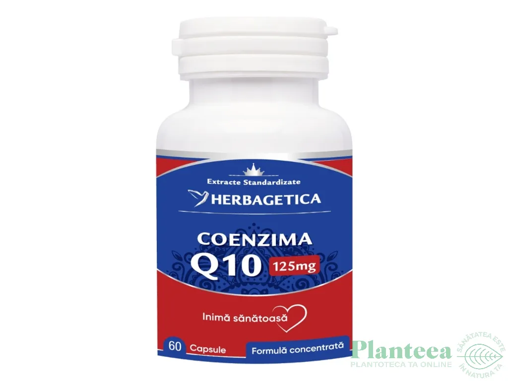 Coenzima Q10 125mg 60cps - HERBAGETICA