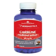 Carbune medicinal activat 120cps - HERBAGETICA