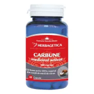 Carbune medicinal activat 60cps - HERBAGETICA