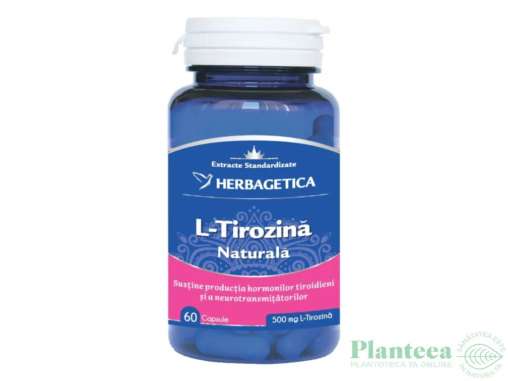 L- tirozina naturala 60cps - HERBAGETICA