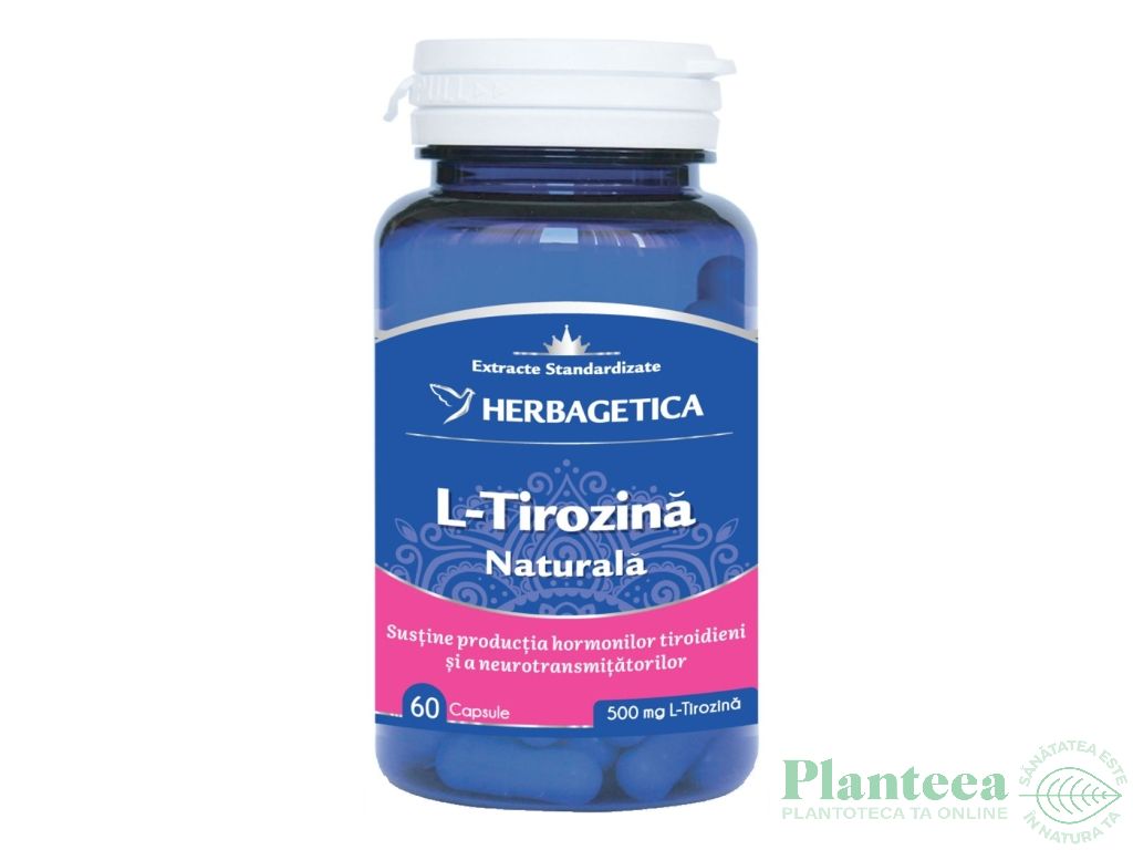 L- tirozina naturala 60cps - HERBAGETICA