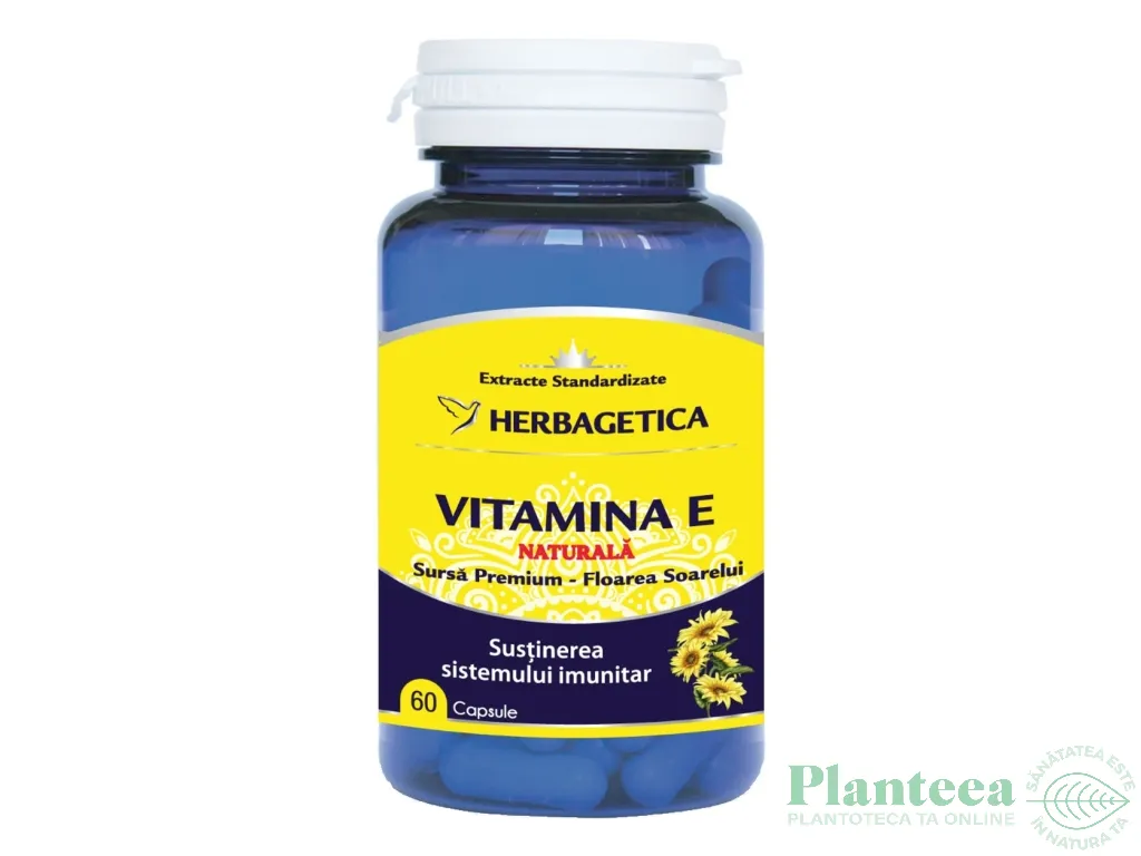 Vitamina E naturala 500mg 30cps - HERBAGETICA