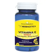 Vitamina E naturala 500mg 60cps - HERBAGETICA