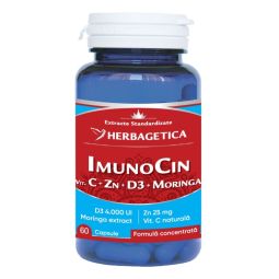 ImunoCin C Zn D3 Moringa 60cps - HERBAGETICA