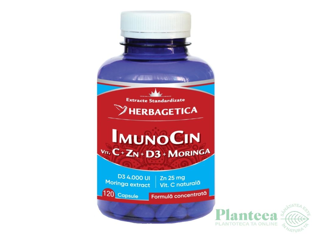 ImunoCin C Zn D3 Moringa 120cps - HERBAGETICA