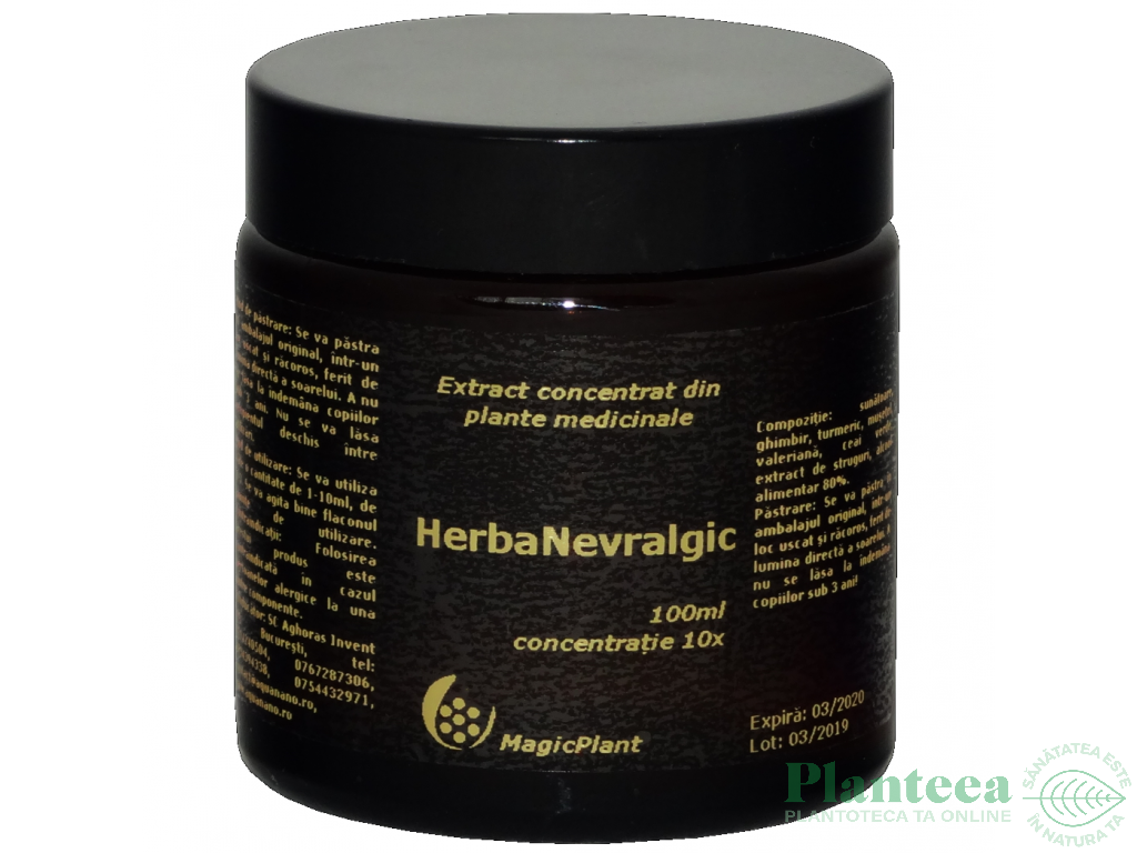 Extract concentrat plante medicinale antiinflamator HerbaNevralgic 100ml - AQUA NANO