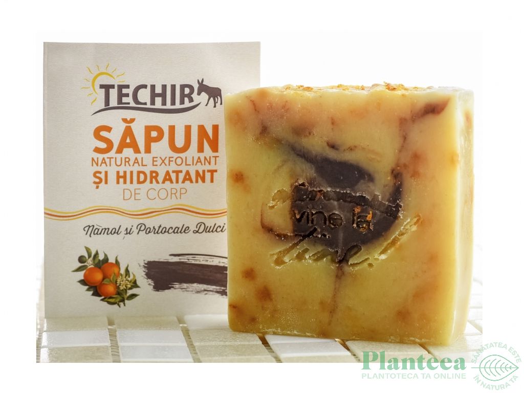 Sapun corp exfoliant hidratant namol portocale dulci 120g - TECHIR