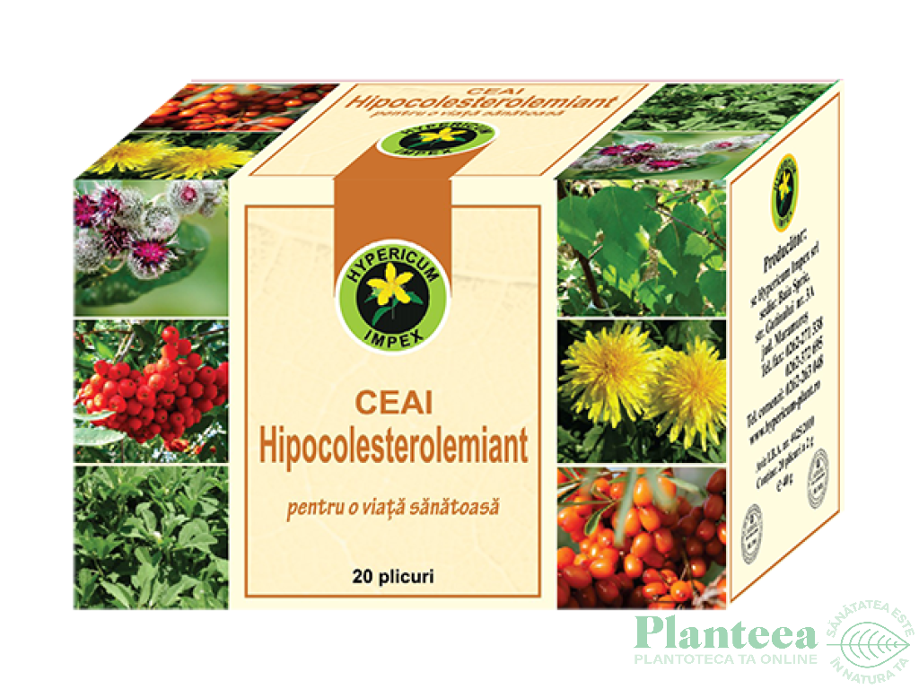 Ceai hipocolesterolemiant 20dz - HYPERICUM PLANT