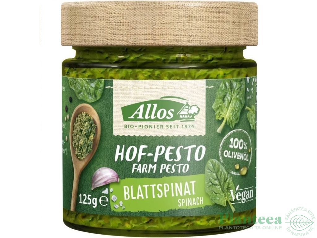 Pesto verde spanac eco 125g - ALLOS