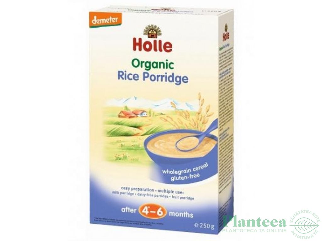 Porridge orez bebe +4luni eco 250g - HOLLE
