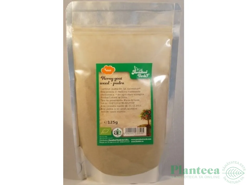 Pulbere horny goat weed ET eco 125g - PARADISUL VERDE