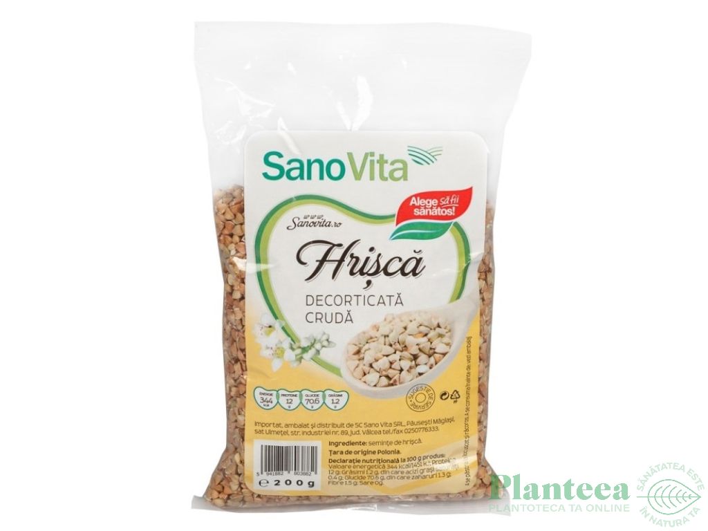 Hrisca cruda decorticata boabe 200g - SANOVITA