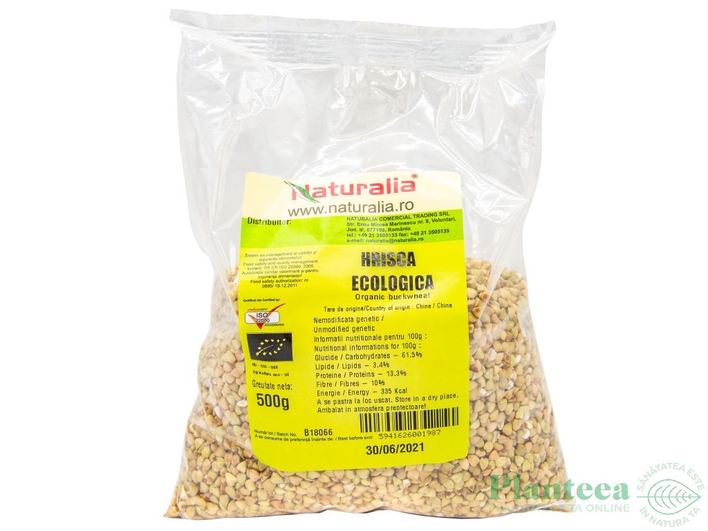 Hrisca cruda boabe eco 500g - NATURALIA