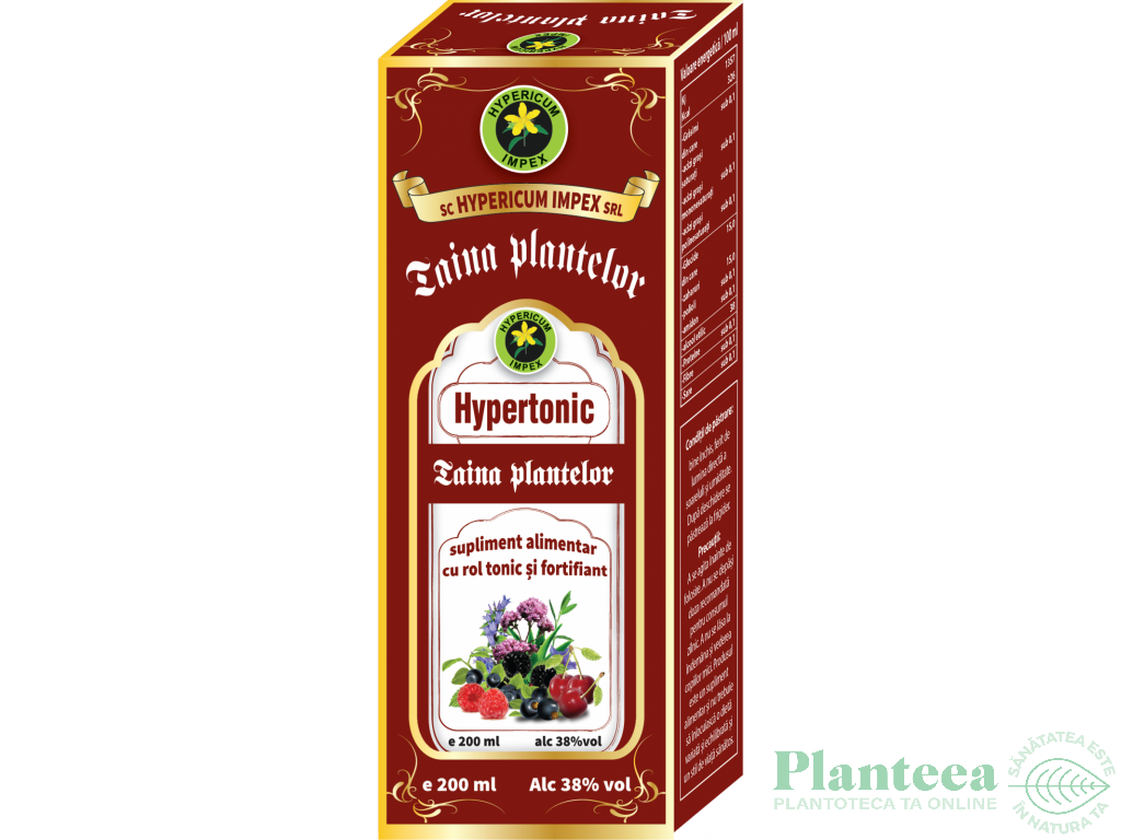 Sirop Hypertonic Taina plantelor 200ml - HYPERICUM PLANT