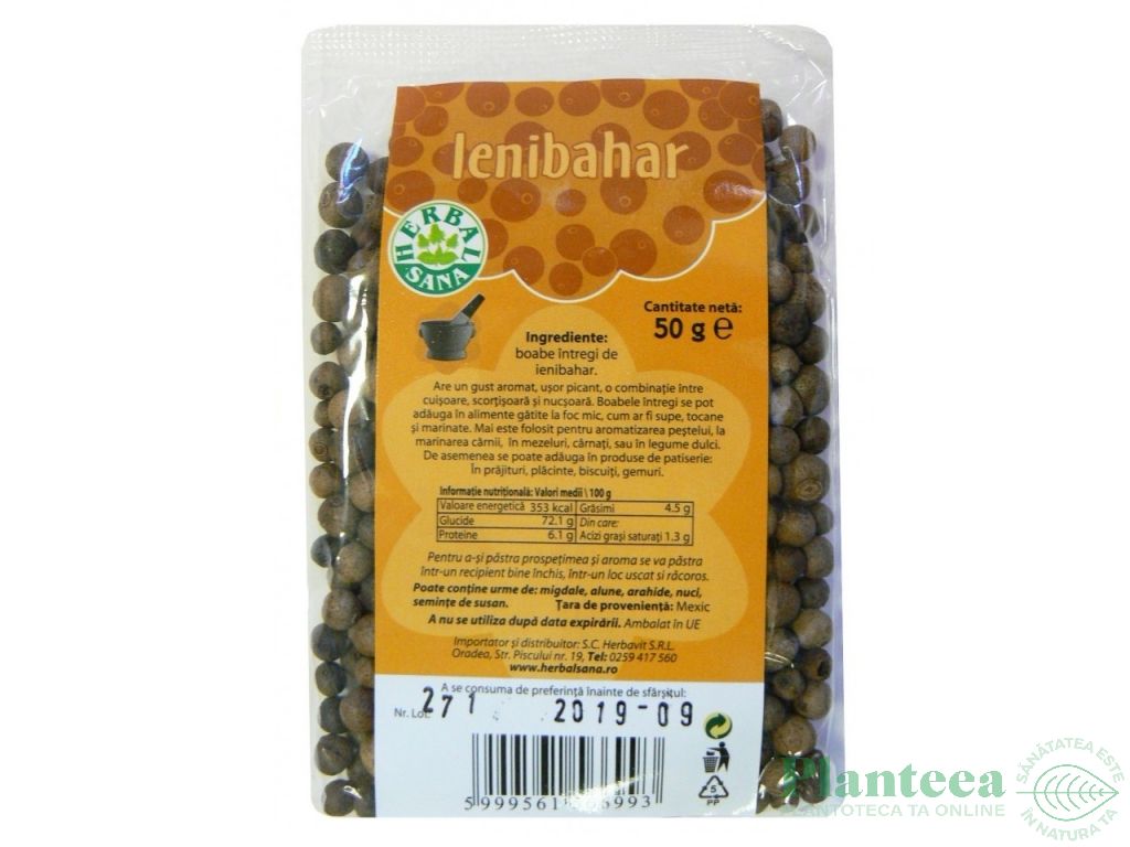 Condiment ienibahar boabe 50g - HERBAL SANA