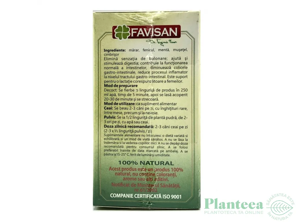Ceai favicalm balonare gaze 50g - FAVISAN