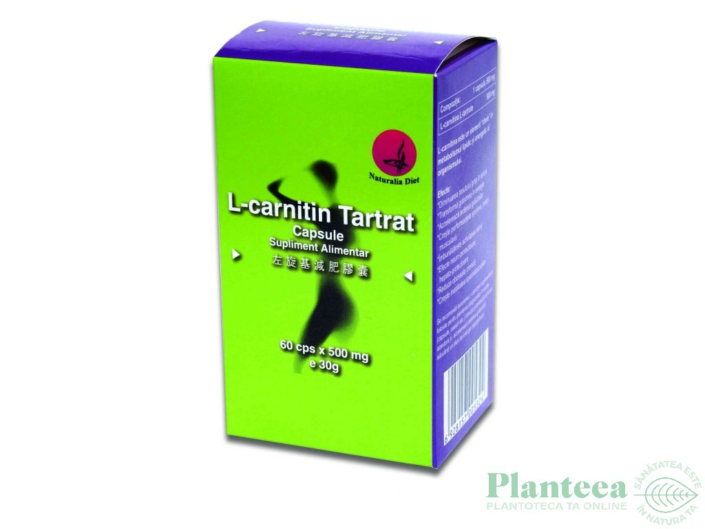 L carnitin tartrat 500mg 60cps - NATURALIA DIET